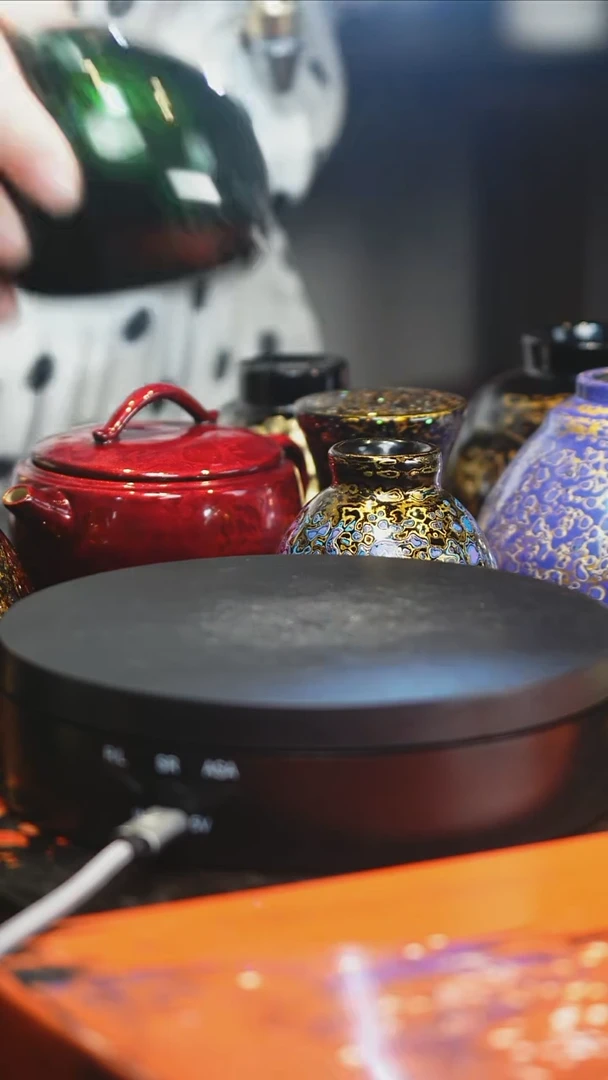 大漆杯子绿宝砂1