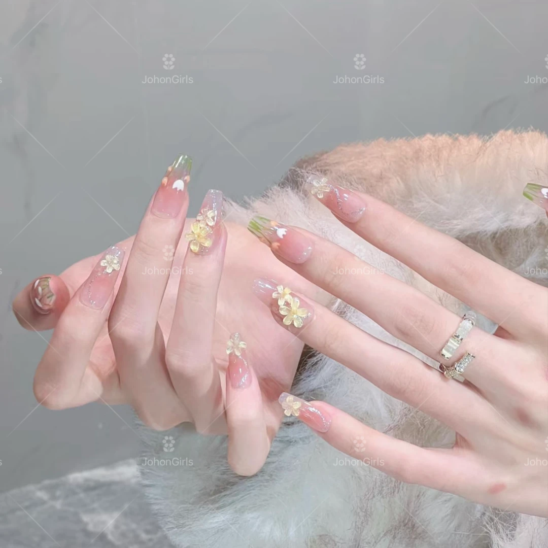 JohonGirls'/琴岛小嫚【郁金香】夏日高级感百搭显白气质手工穿戴甲