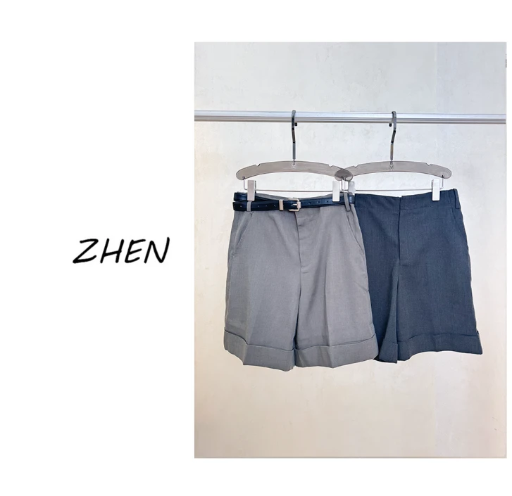 【ZHEN】25Y00243 2025新款短裤显瘦遮肉小众设计款