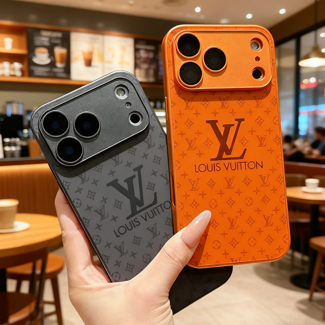 橙色适用苹果17ProMax手机壳iphone16玻璃15全包14自带镜头膜13潮