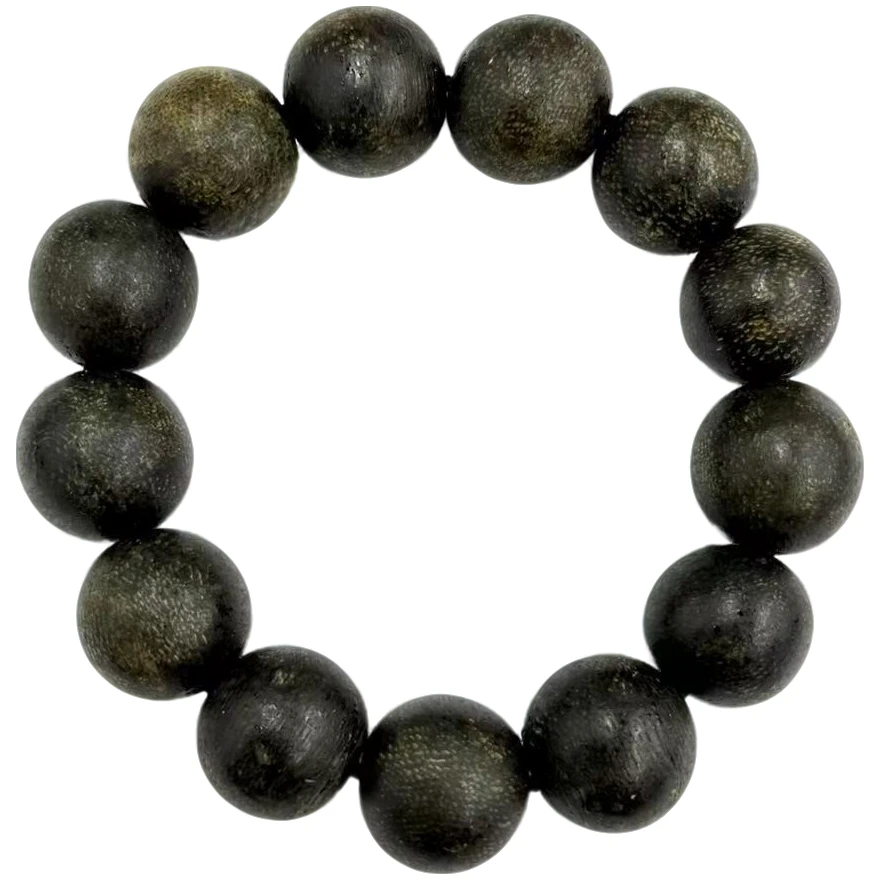 s1529-国风原创沉香木圆珠单圈手串-16mm