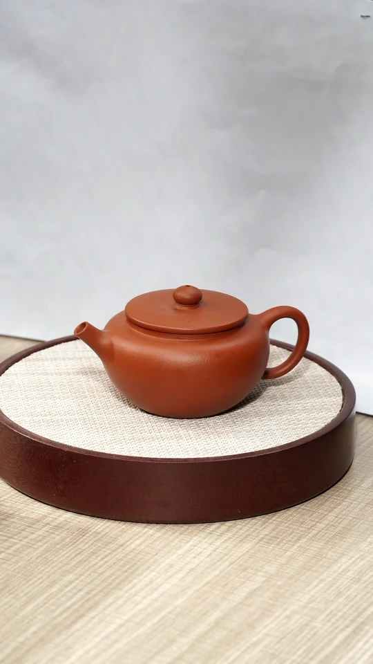【闪购商品】朱泥茶壶瑕平盖壶120CC容量