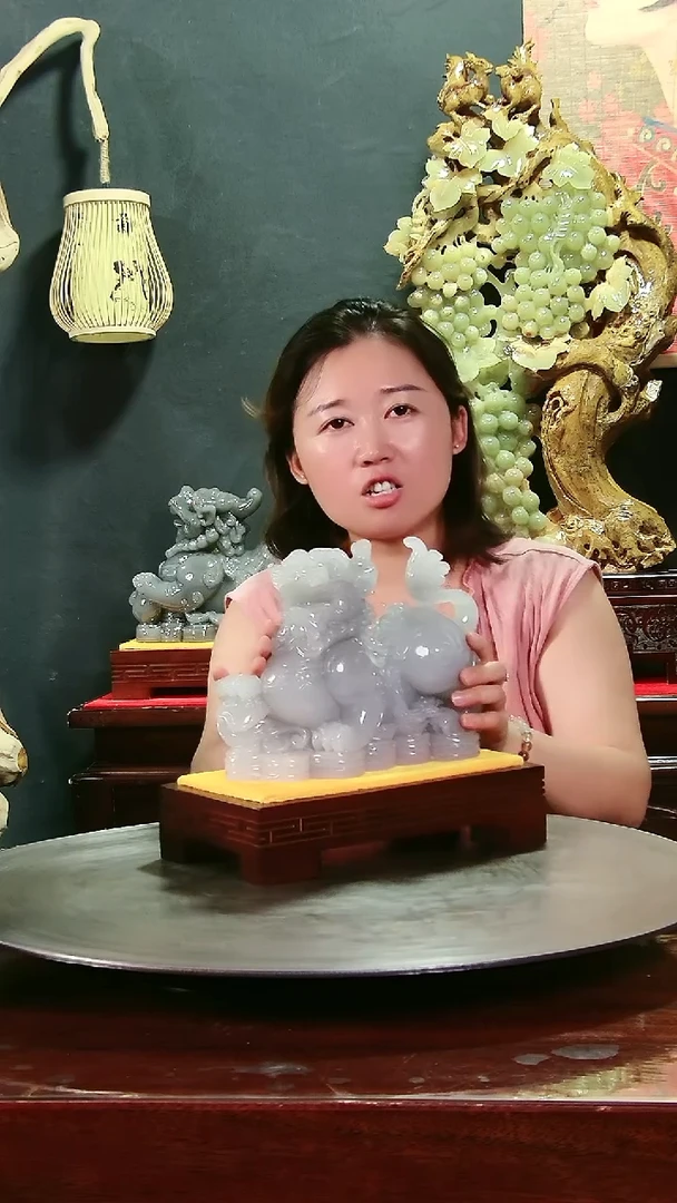 石材摆件手工雕刻书房玄关摆件