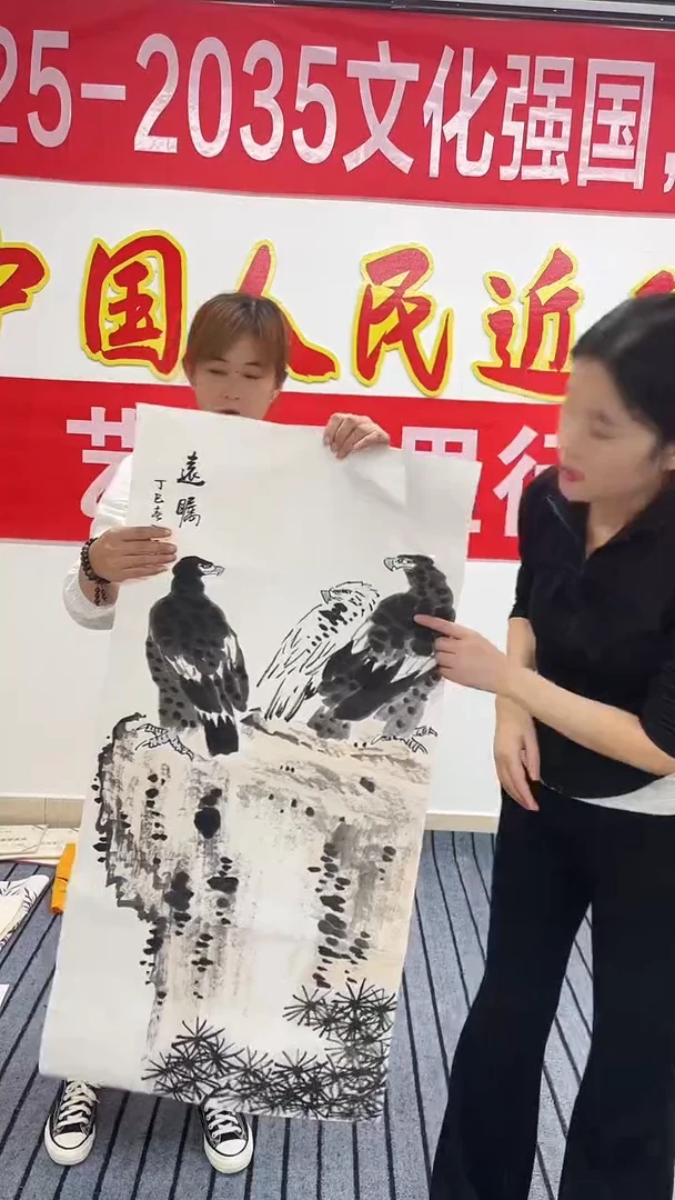 精品三尺花鸟作品