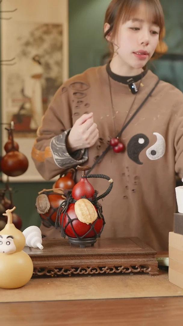 【闪购商品】403号精品天然大漆工艺防渗内胆酒葫芦~