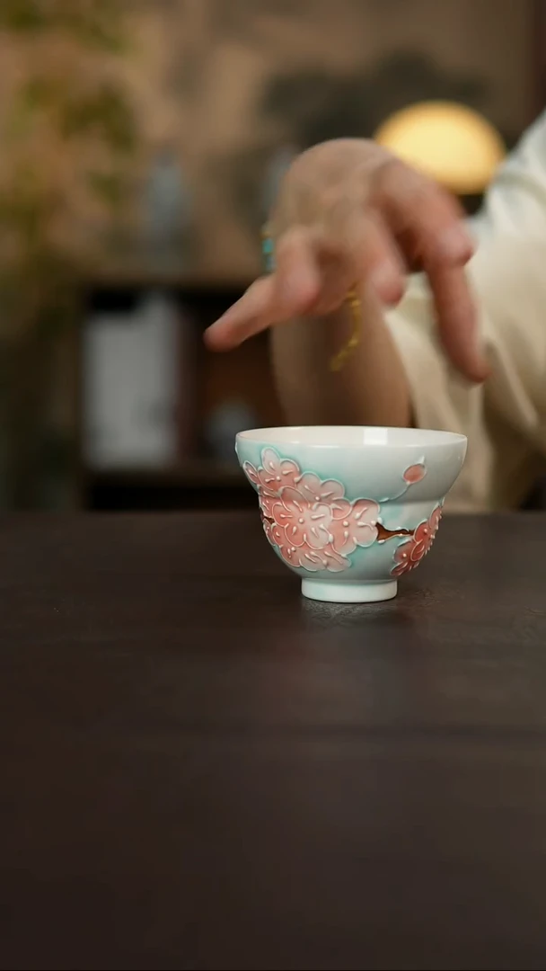 杯景德镇陶瓷杯碗柴烧多人