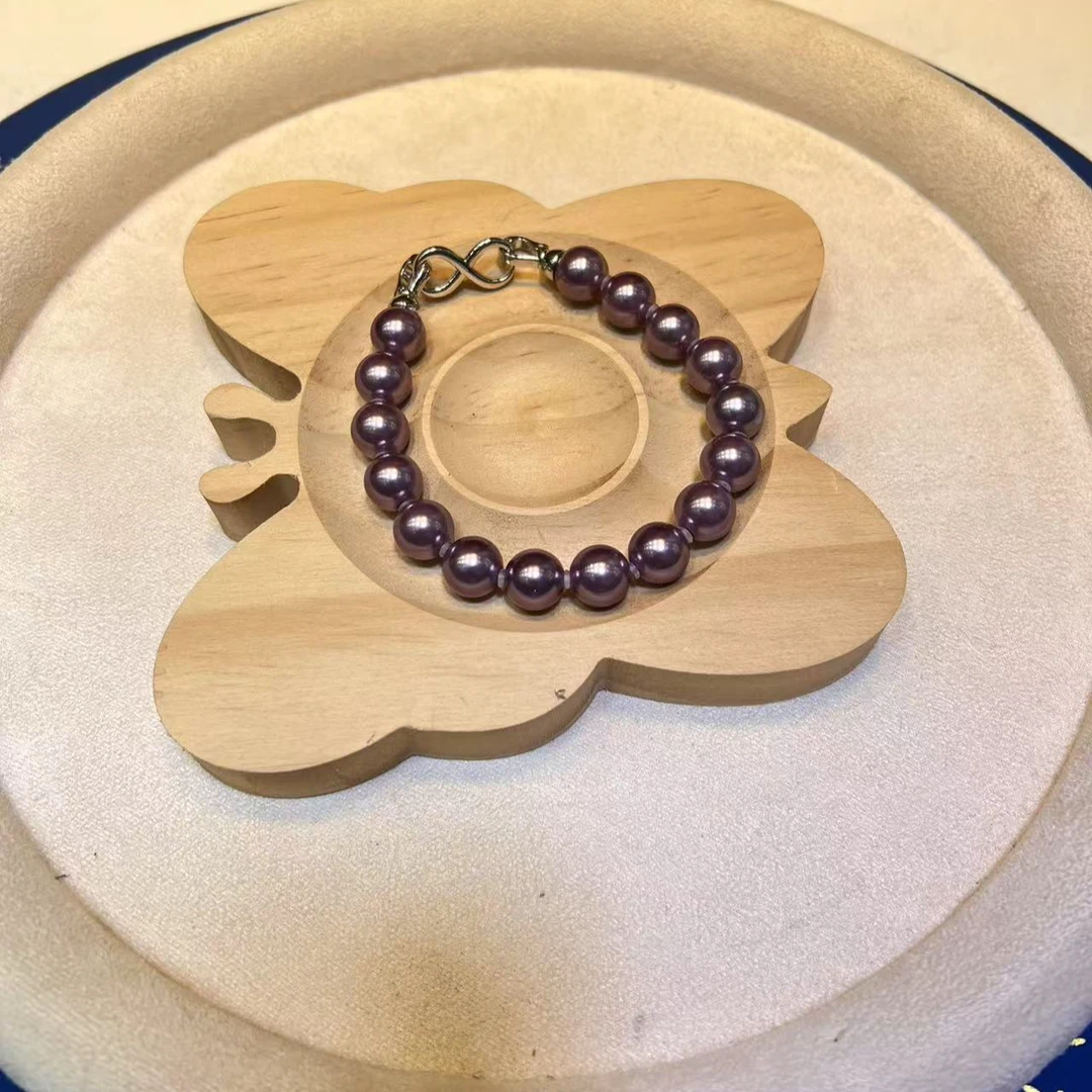 天然深海气质高贵轻奢时尚母贝珠手链L-47