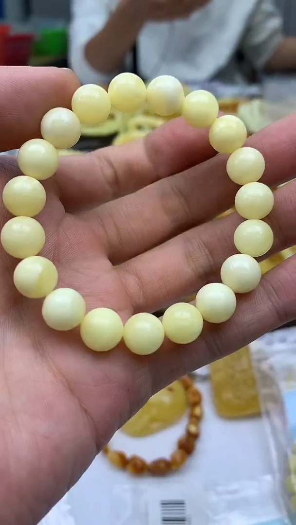 裸石蜜蜡未镶嵌手串