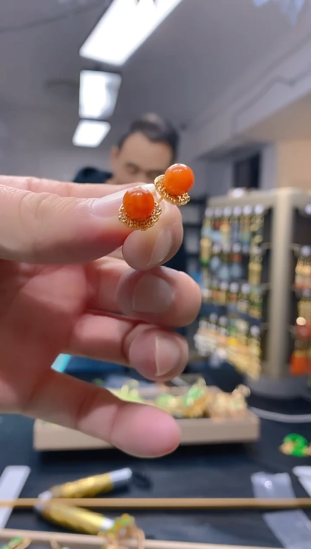 【闪购商品】翡翠耳饰合金15翡翠耳钉