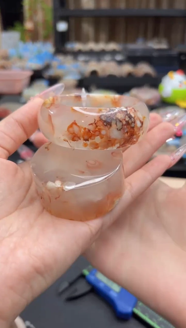 未镶嵌手镯石英质玉33(55圈赠送镯心)