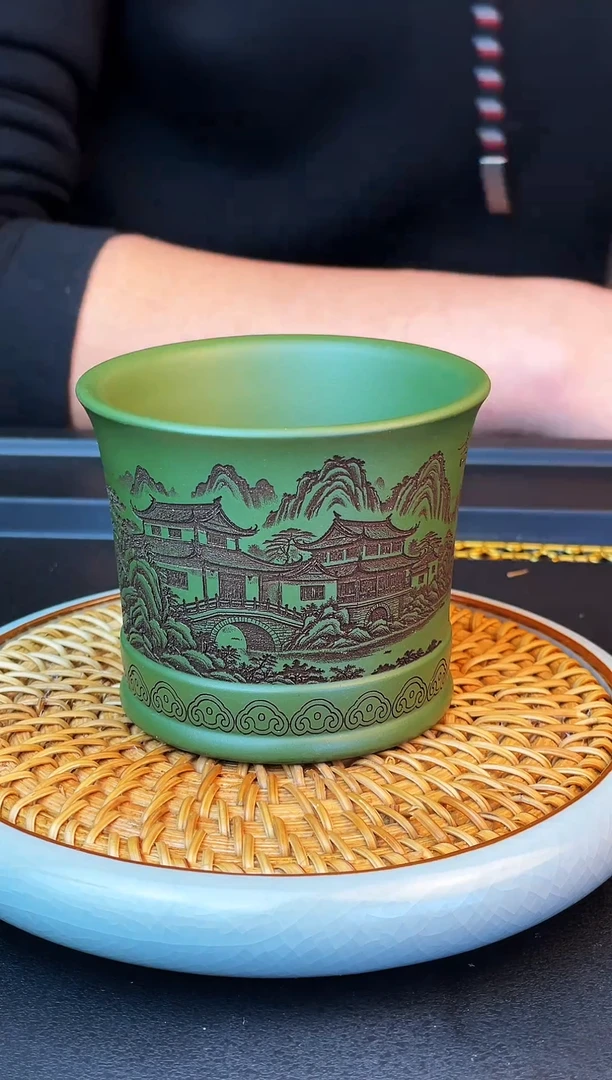 吉祥如意 翡翠绿 主人杯