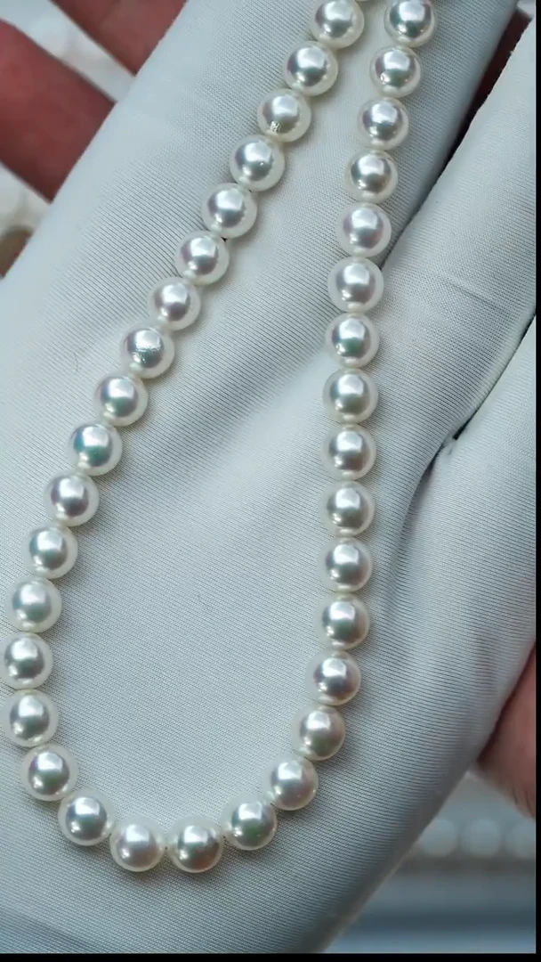 颈饰未镶嵌海水珍珠天女6-6.5mm无调色项链+真科研大证