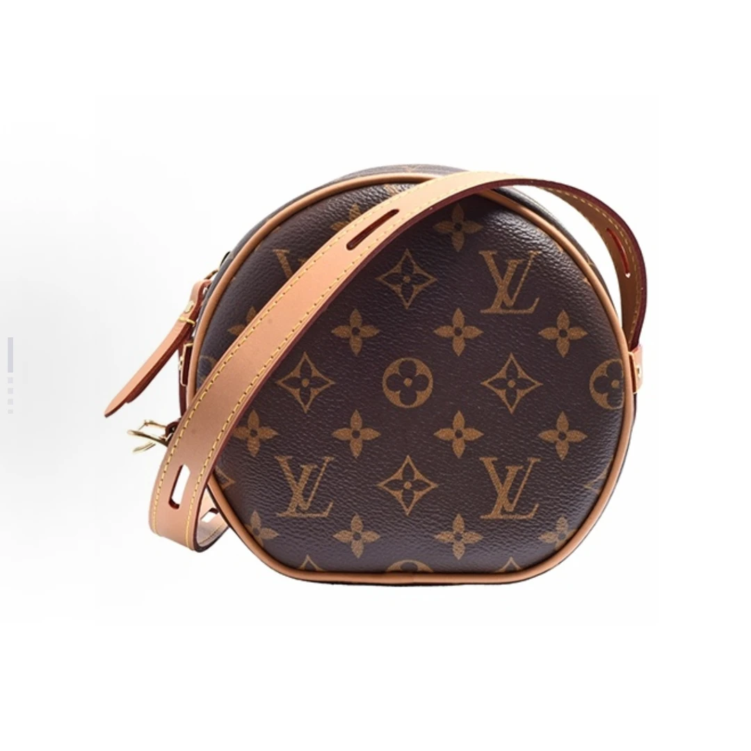 99新 LouisVuitton/路易威登 小圆饼经典老花满印拉链开合小号