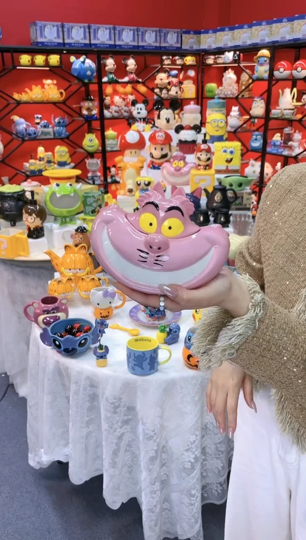 【闪购商品】.@@柴郡猫陶瓷储物罐（小