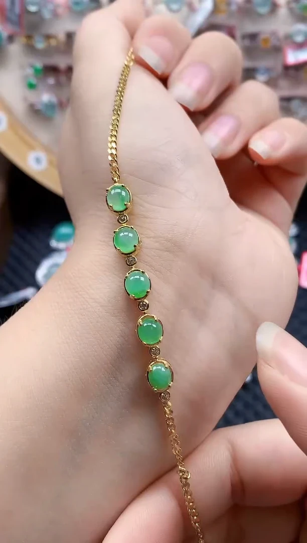 银S925镶嵌戒指翡翠天然A货缅甸翡翠