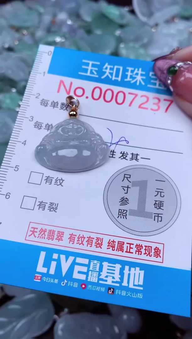 吊坠(不含链)未镶嵌翡翠7237