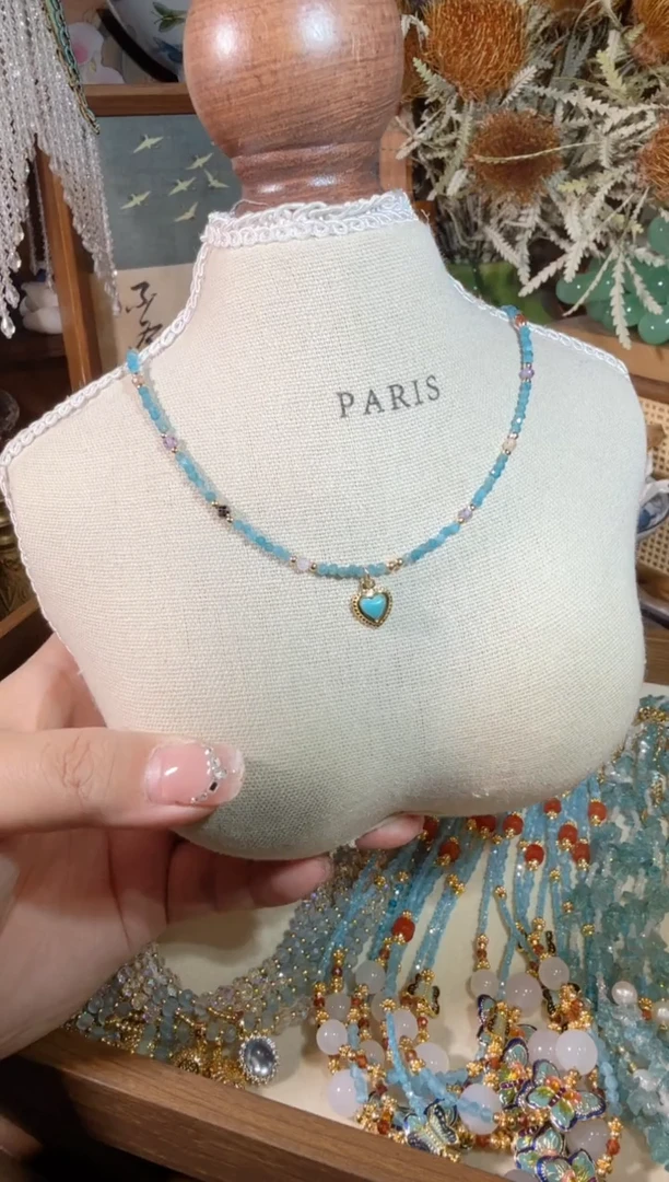 未镶嵌磷灰石蓝爱心103