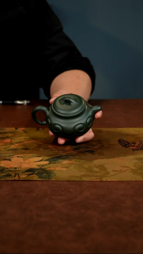 茶壶紫砂随*微瑕如意