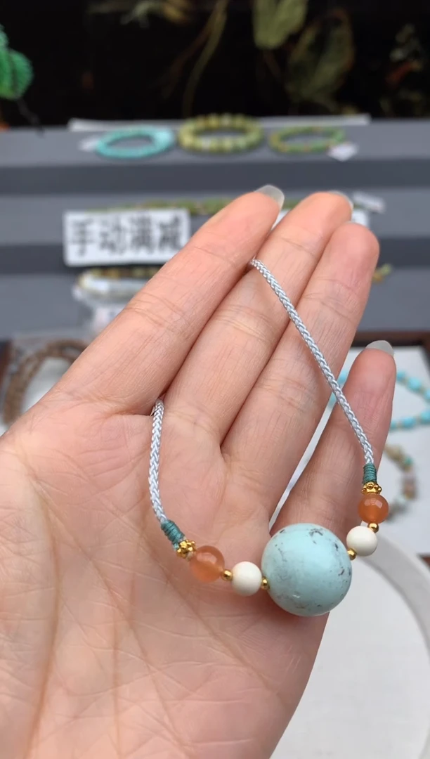 未镶嵌锁骨链南红玛瑙茜.R75