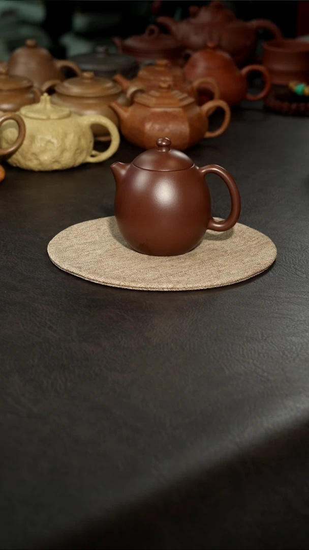 茶壶紫砂17紫泥龙蛋