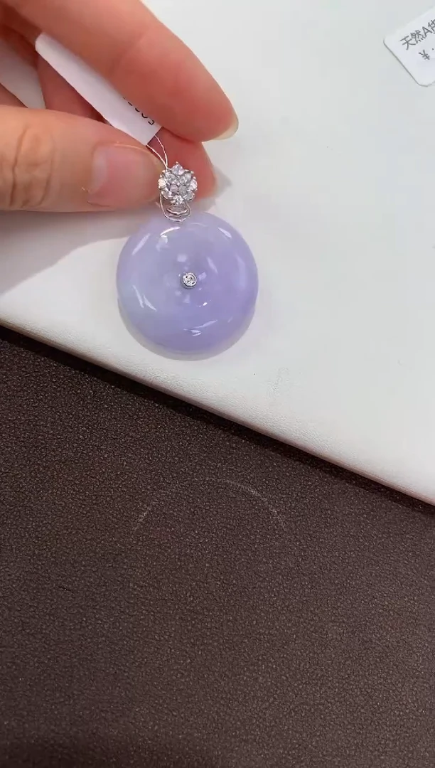 翡翠银S925镶嵌颈饰天然缅甸a货翡翠