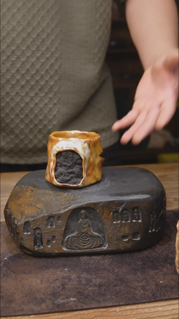 甘石陶艺蔡蔡柴烧737