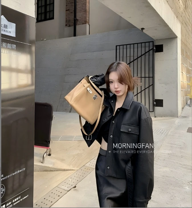 「S1P美区留子」超爱穿私服 定制肌理感皮料美式腰带皮衣外套