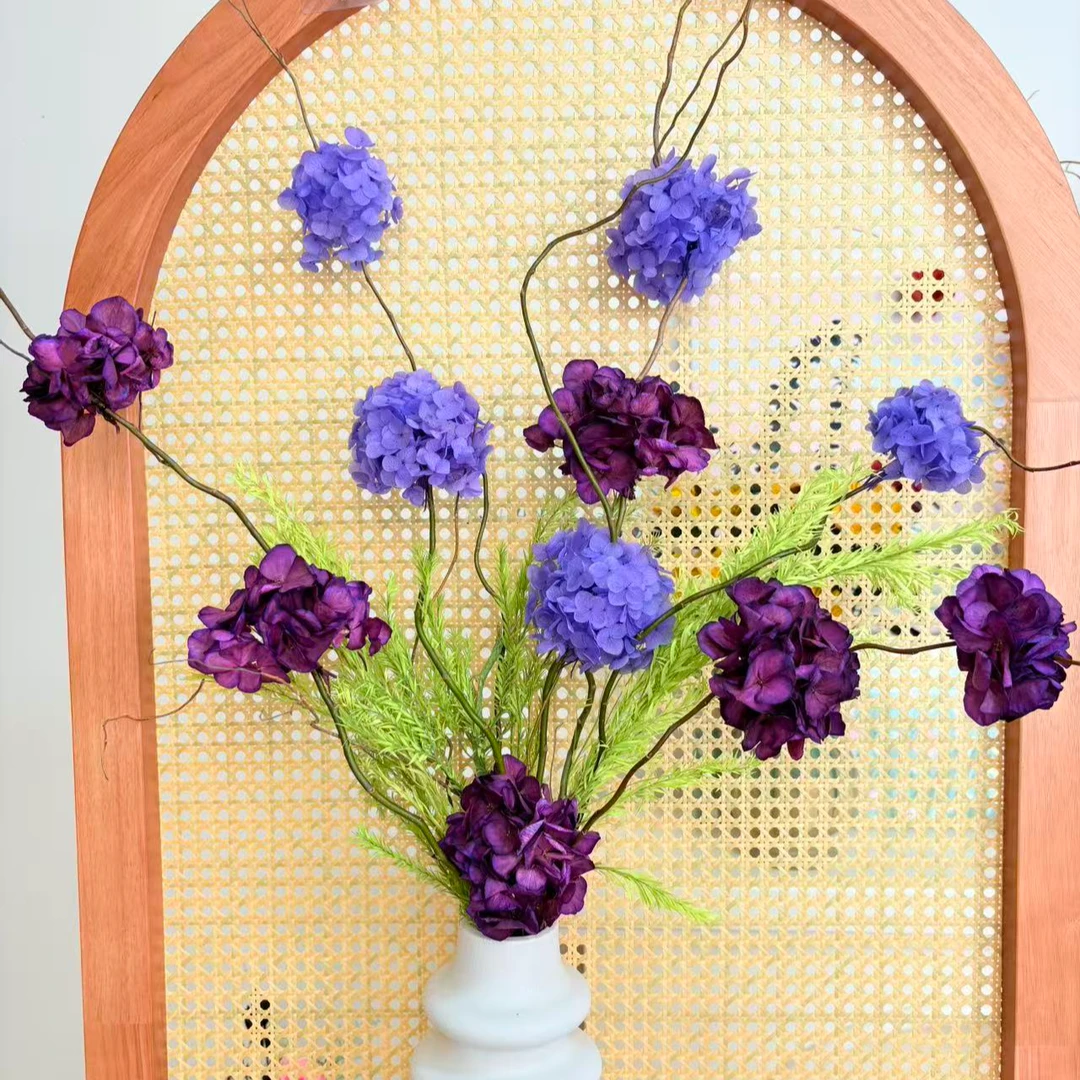 【紫霞】餐桌边几电视柜适用的永生花花束