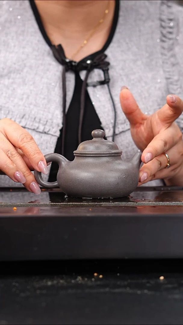 茶壶紫砂大水潭天青容天210cc张雳
