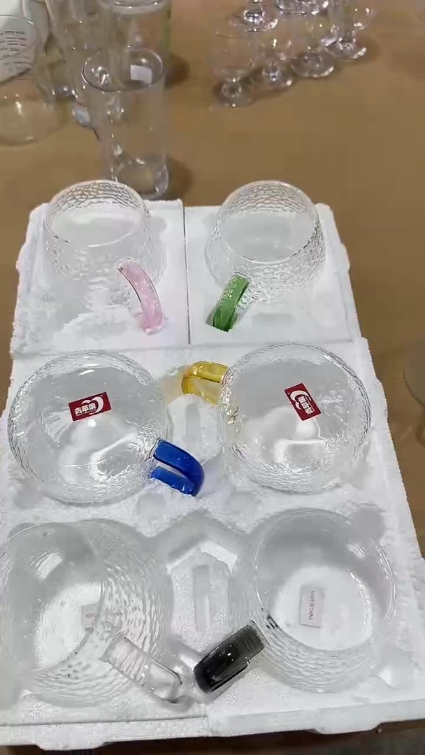 水晶玻璃盖子款400毫升6个