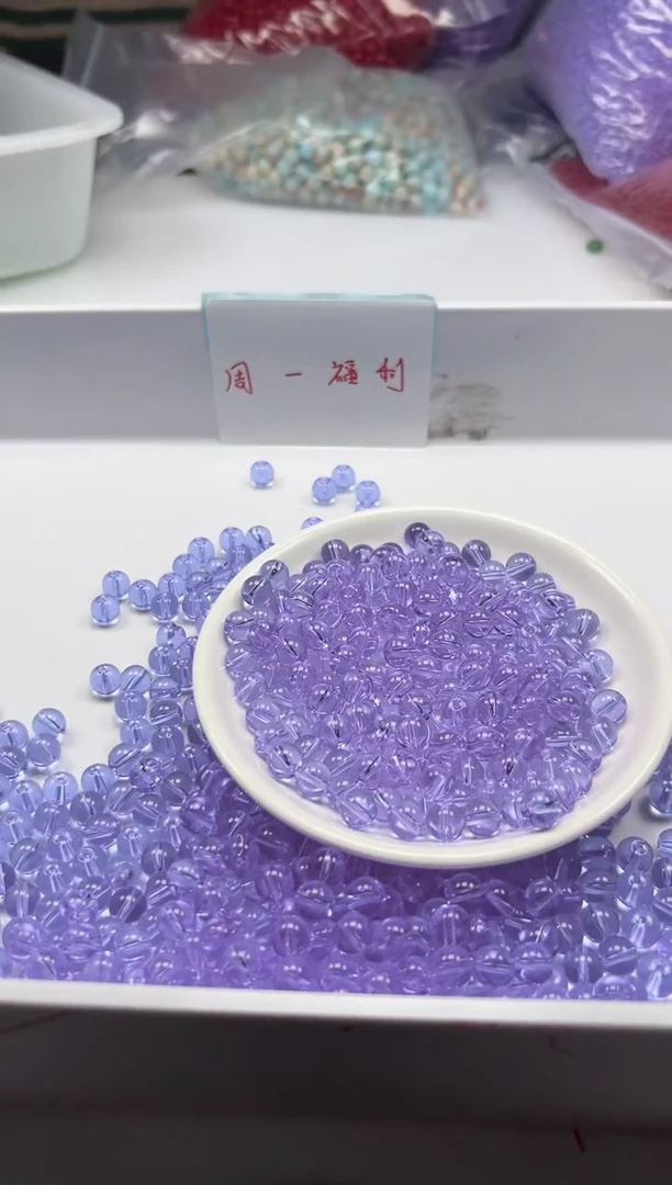 颈饰未镶嵌水晶w1654玻利维亚紫水晶8mm*25颗
