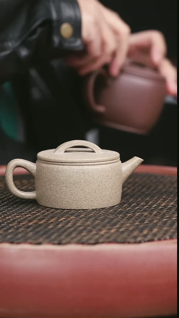 茶壶紫砂松花青段汉瓦120CC