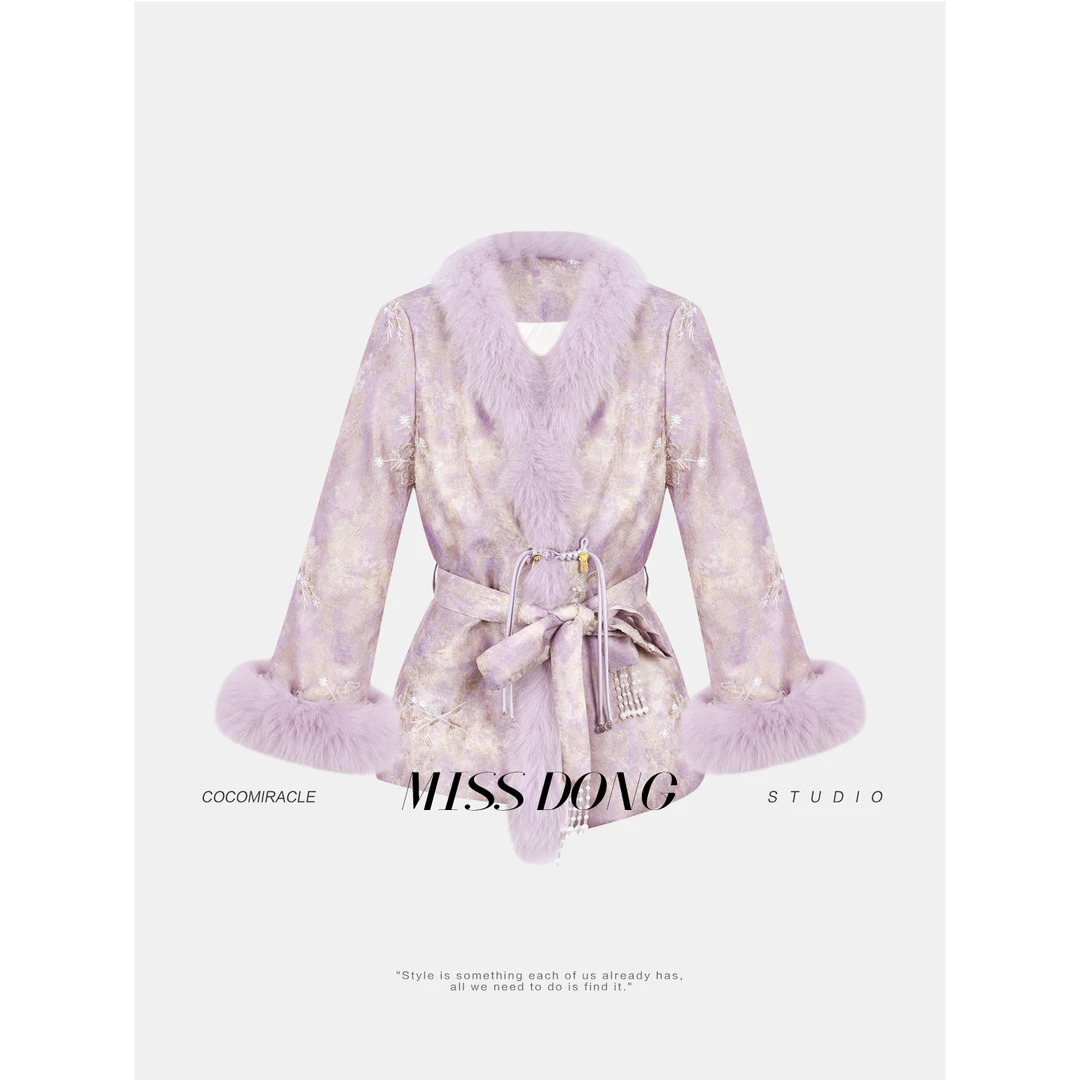 COCOMIRACLE【紫雾烟霞】国风羽绒外套Q58YR6227
