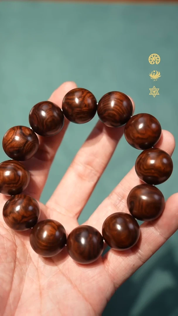 手串/手链黄花梨/降香黄檀老料紫油梨对眼20mm佛珠