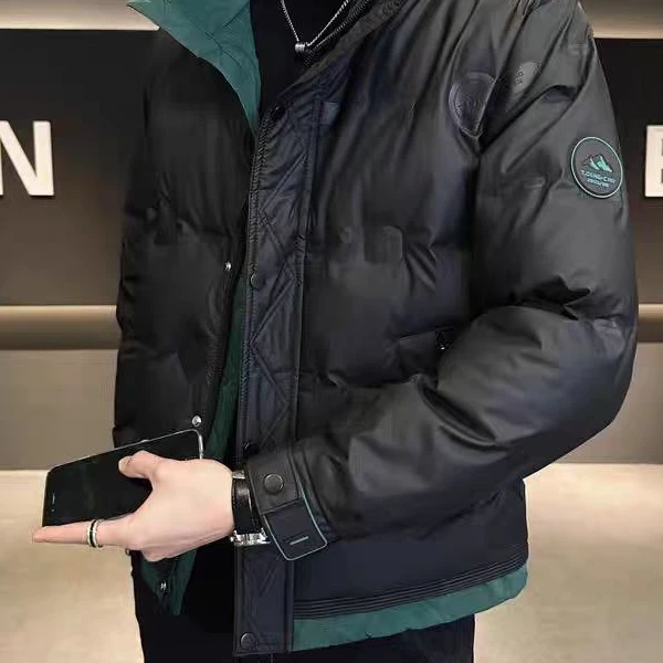 2025冬季新款加厚外套保暖防寒男装休闲防风轻薄立领潮流时尚上衣