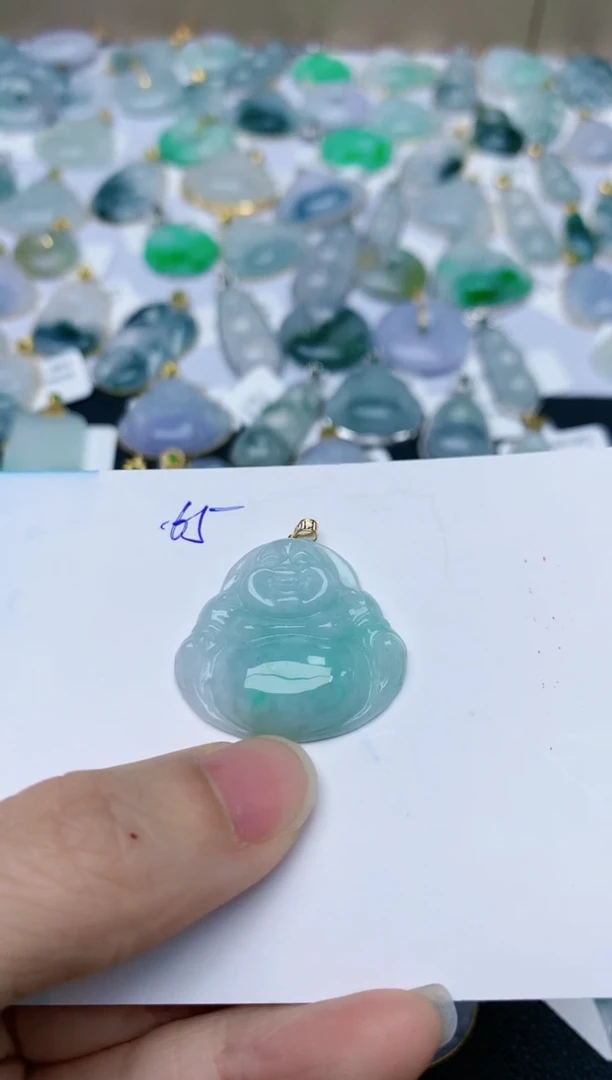 【闪购商品】翡翠颈饰18K金镶嵌天然翡翠A货 65