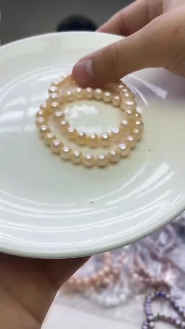 未镶嵌手链淡水珍珠中国红手链