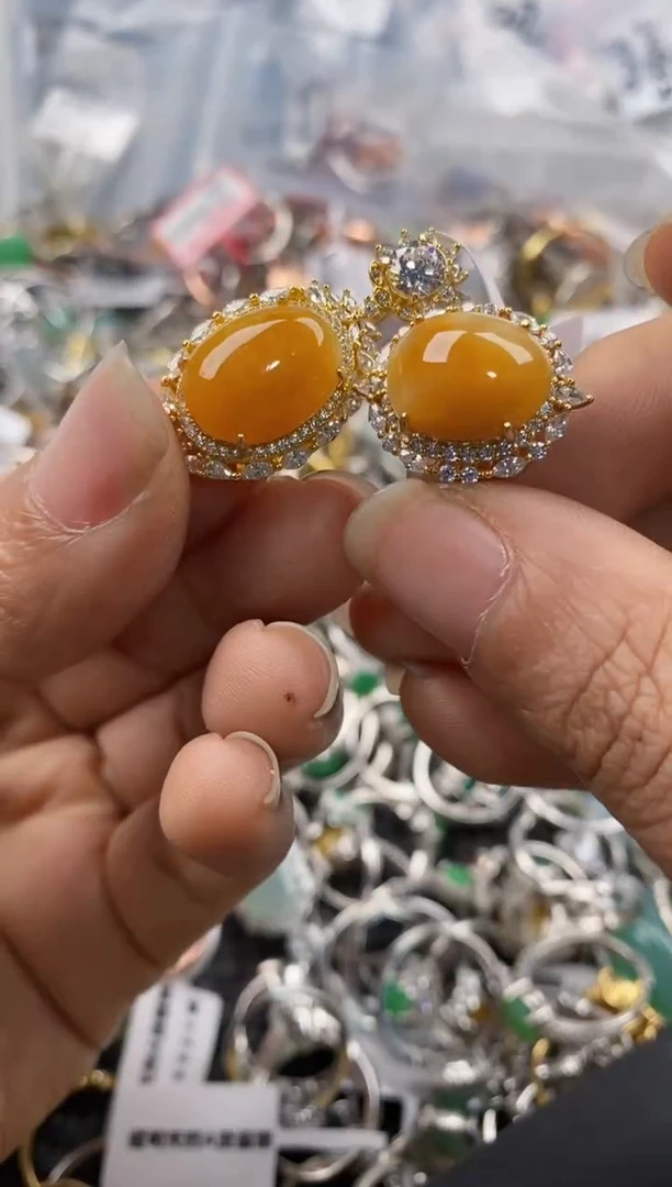 银S925镶嵌戒指翡翠999----1