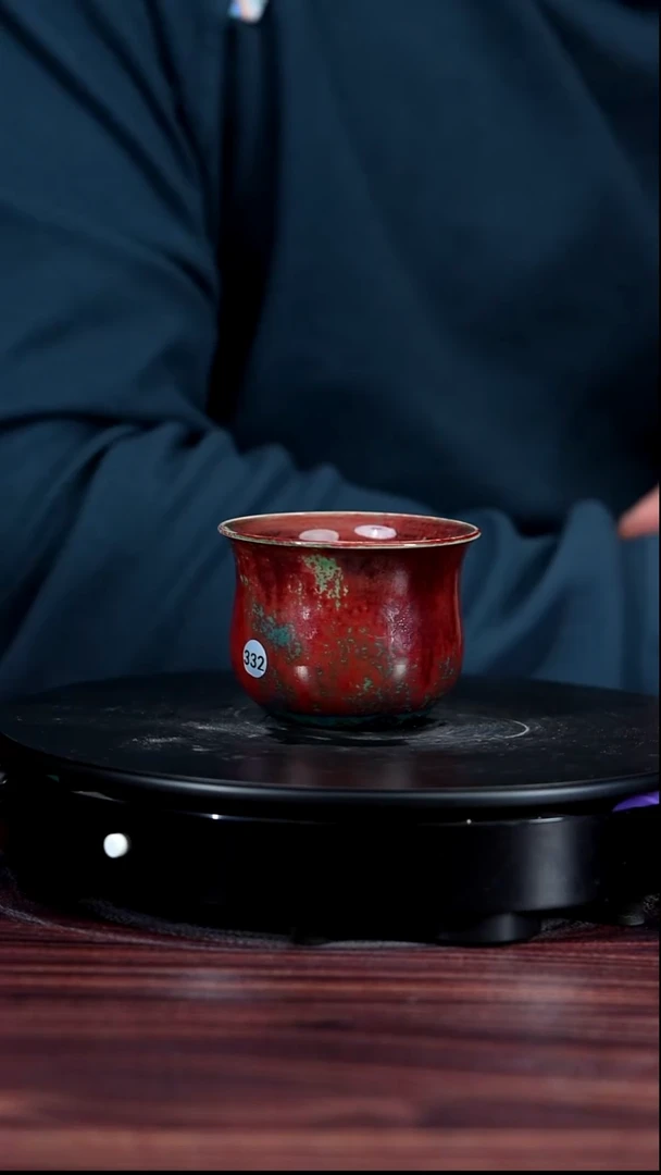 332#泥和堂一级品原矿钧瓷玉兰杯