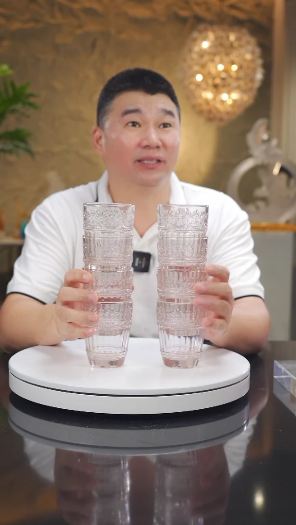 琉璃手工艺品福利粉色水杯一套十只