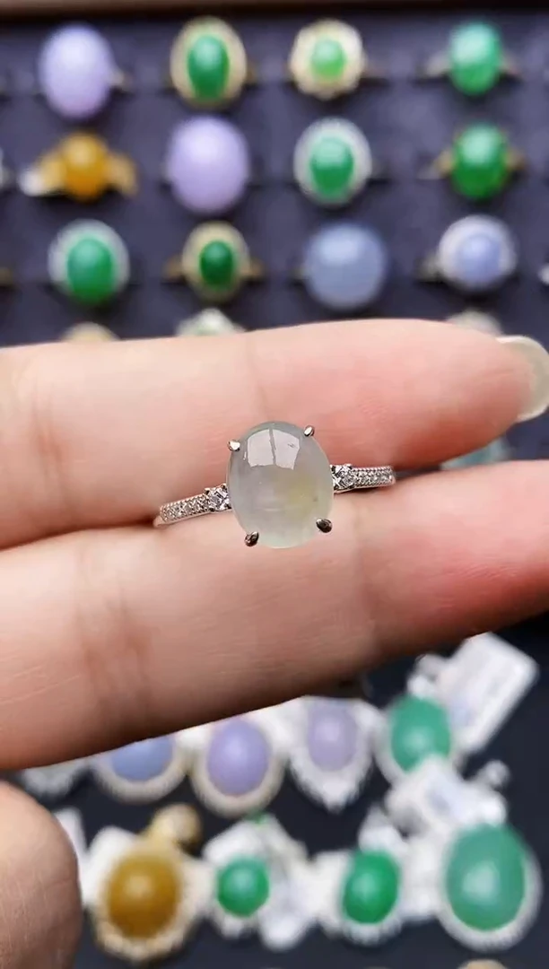 银S925镶嵌戒指翡翠1516