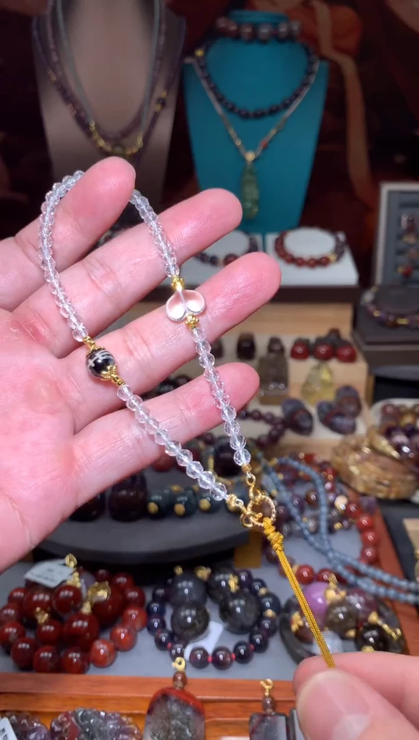 未镶嵌珠宝半成品水晶白水晶手机挂