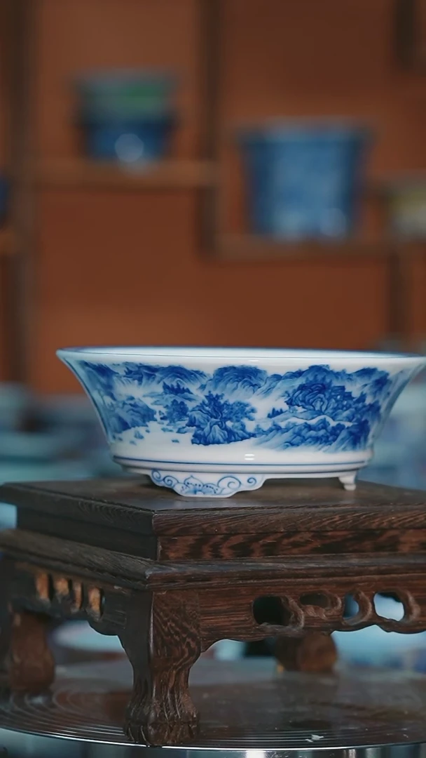 【闪购商品】手绘陶瓷内口11.5高深