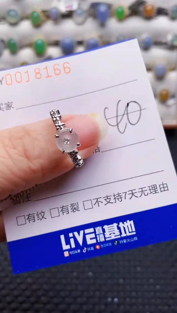 颈饰银S925镶嵌翡翠8166