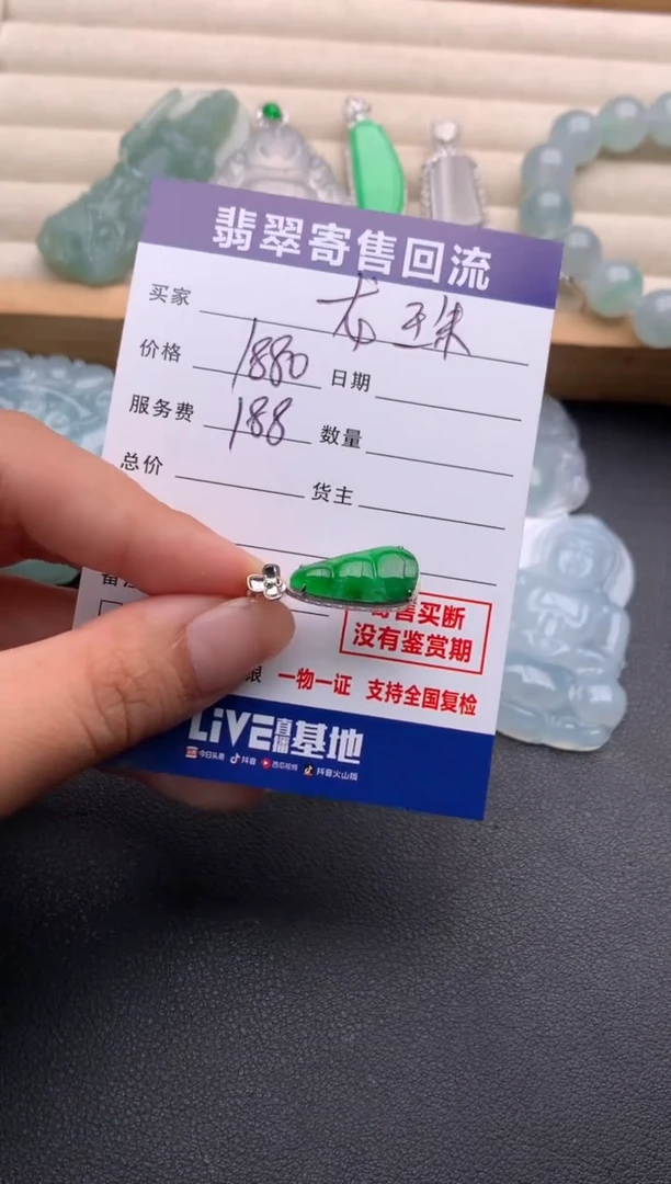 翡翠18K金镶嵌颈饰龙*10137698