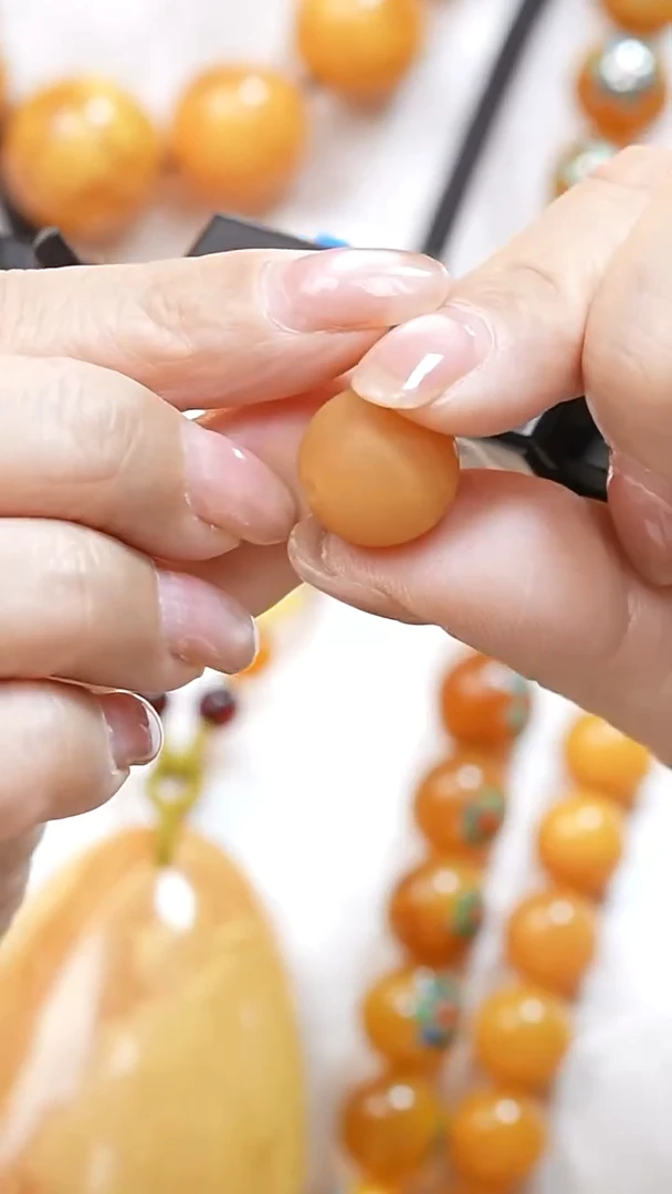 蜜蜡颈饰未镶嵌9627天然蜜蜡珠宝奇石全部保真