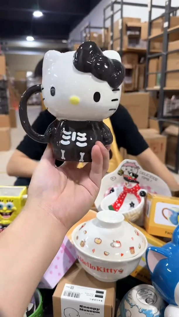 瓷片灰色kt全身杯