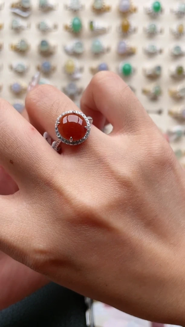 【闪购商品】翡翠戒指银S925镶嵌1111