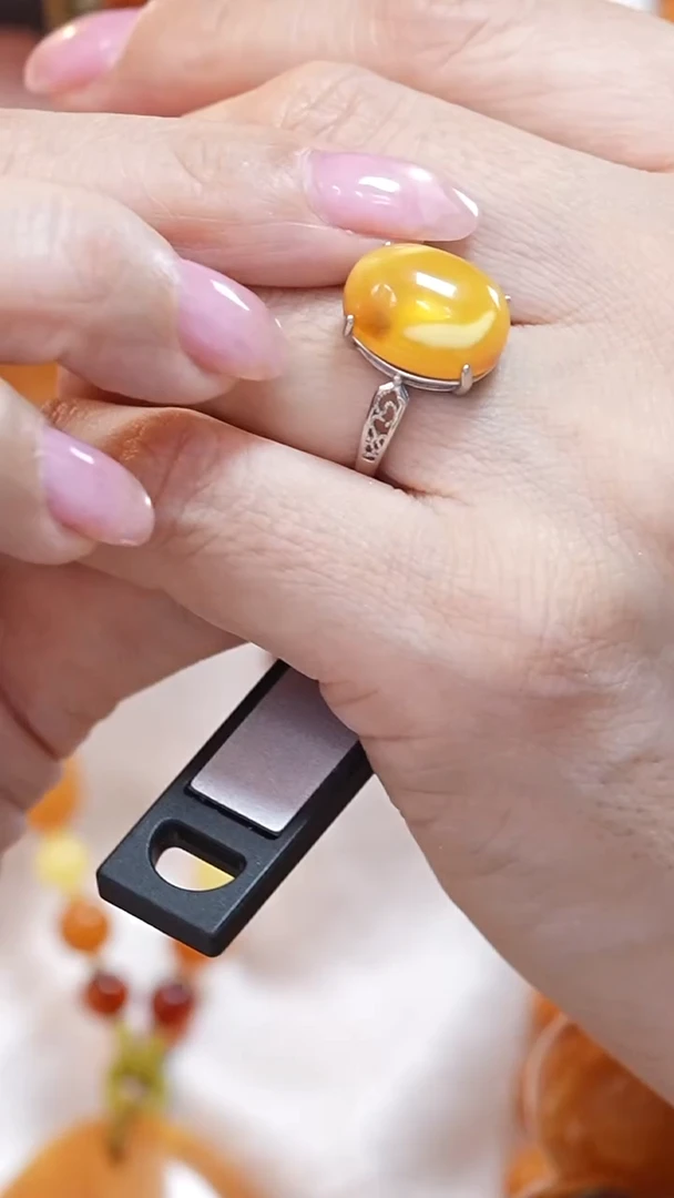 蜜蜡颈饰银S925镶嵌8770天然蜜蜡珠宝奇石云端妖孽全部保真