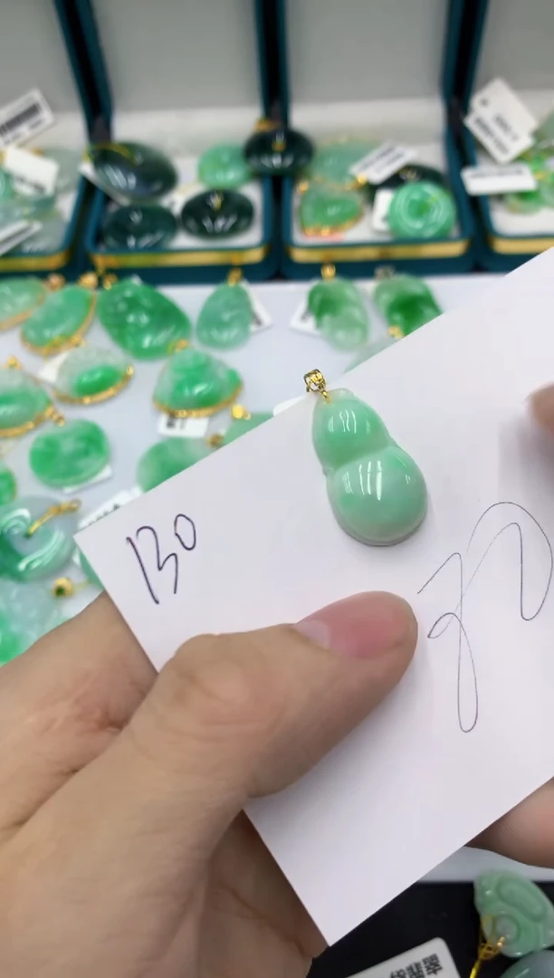 【闪购商品】翡翠颈饰18K金镶嵌号链接111111